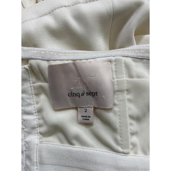 Cinq A Sept 'Amanda' White Strapless Mini Dress Size 2 - Picture 4 of 5
